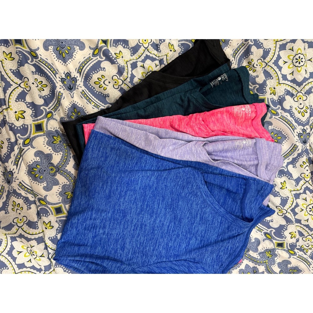 Liberty Pro Womens V-Neck Athletic T-Shirt Bundle 5 Pack Multi Color Size Large